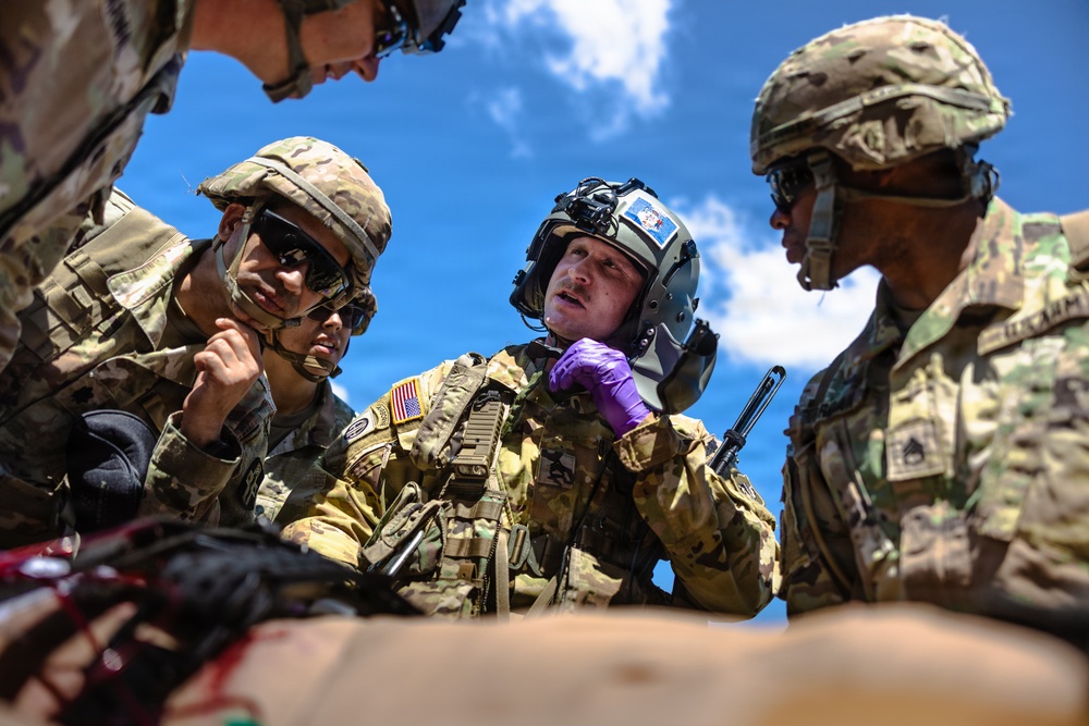 Army Reserve Soldiers conduct casualty evacuation training during WAREX 26