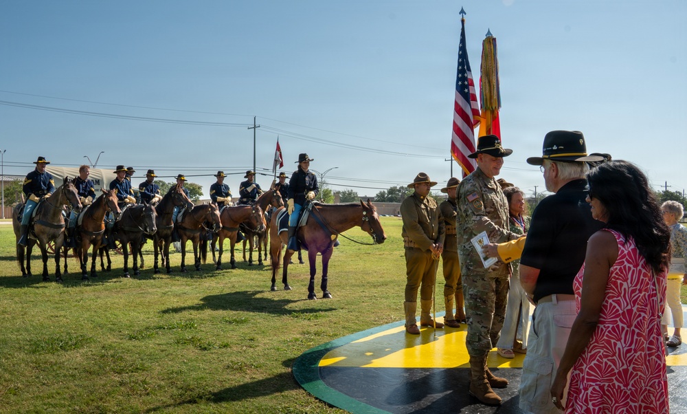 Maj. Gen. Thomas M. Feltey relinquishes command of the 1st Cavalry Division