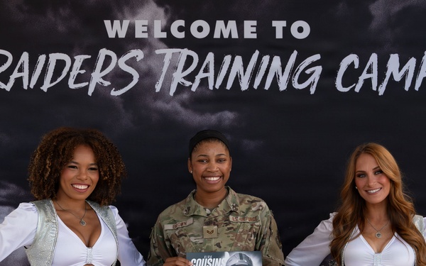 Airmen from Nellis and Creech AFB attend Las Vegas Raiders training camp