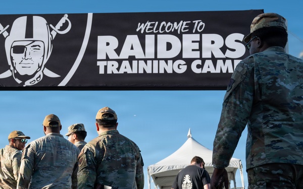 Airmen from Nellis and Creech AFB attend Las Vegas Raiders training camp