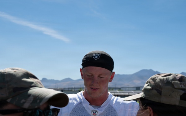 Airmen from Nellis and Creech AFB attend Las Vegas Raiders training camp