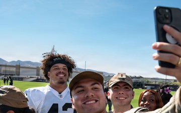 Airmen from Nellis and Creech AFB attend Las Vegas Raiders training camp