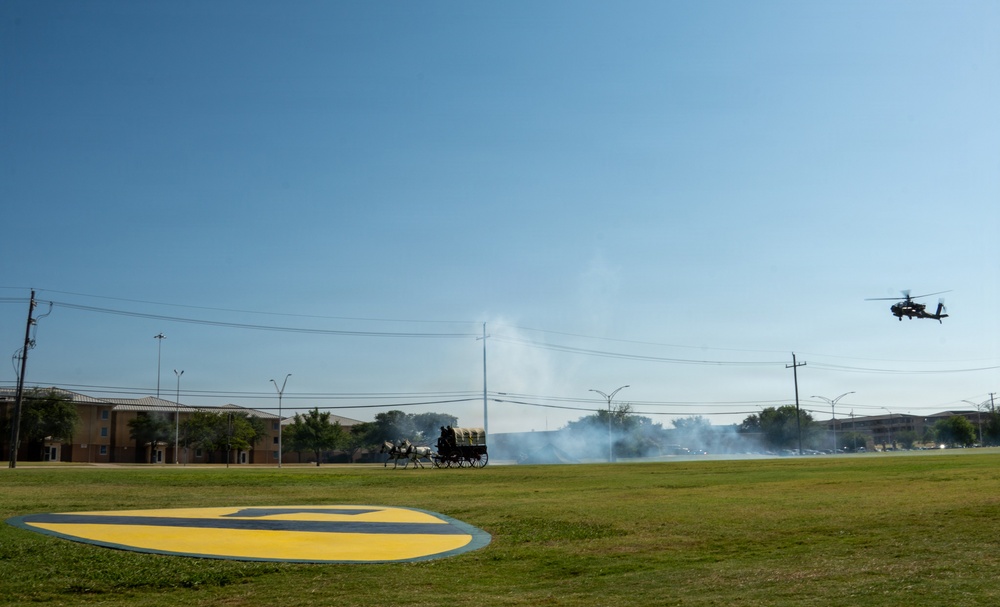 Maj. Gen. Thomas M. Feltey relinquishes command of the 1st Cavalry Division