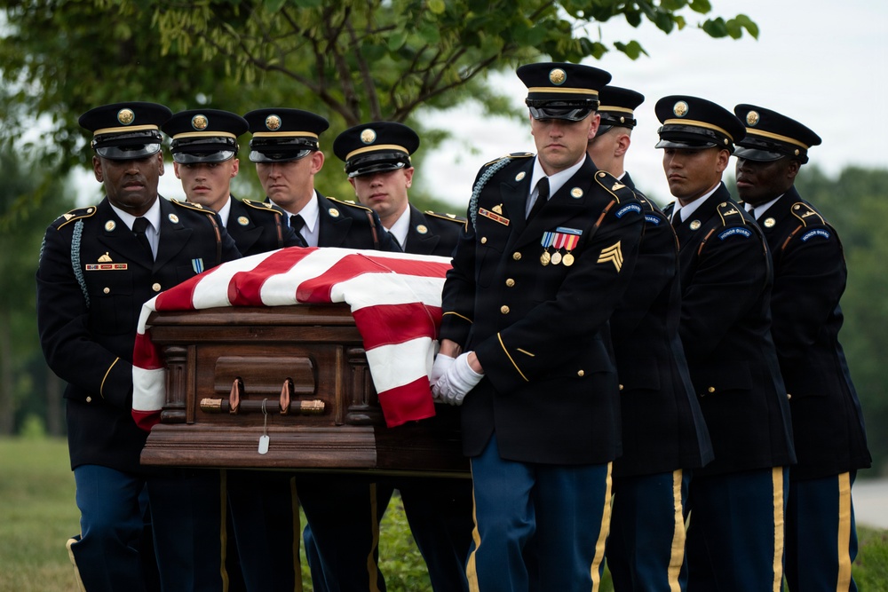 Full Military Funeral Honors with Escort are Conducted for U.S. Army Air Forces Sgt. Henry Younge in Section 81