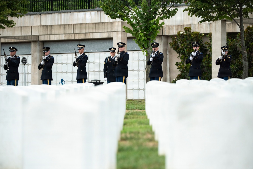 Full Military Funeral Honors with Escort are Conducted for U.S. Army Air Forces Sgt. Henry Younge in Section 81