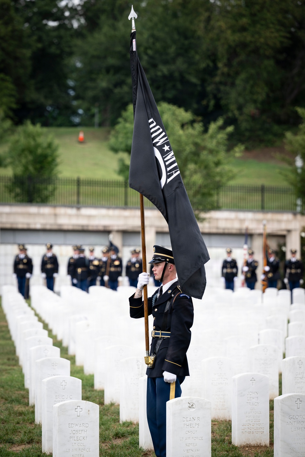 Full Military Funeral Honors with Escort are Conducted for U.S. Army Air Forces Sgt. Henry Younge in Section 81