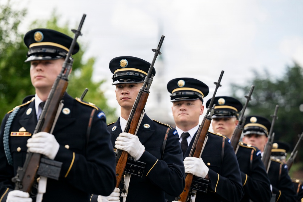 Full Military Funeral Honors with Escort are Conducted for U.S. Army Air Forces Sgt. Henry Younge in Section 81