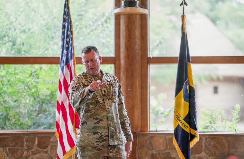 Illinois Army National Guard Soldier Promoted from Master Sergeant to Sergeant Major