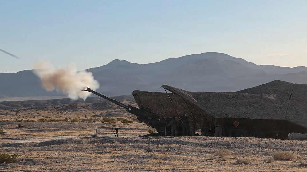 Marines with 3/11 conduct an observation shoot during SLTE 4-26