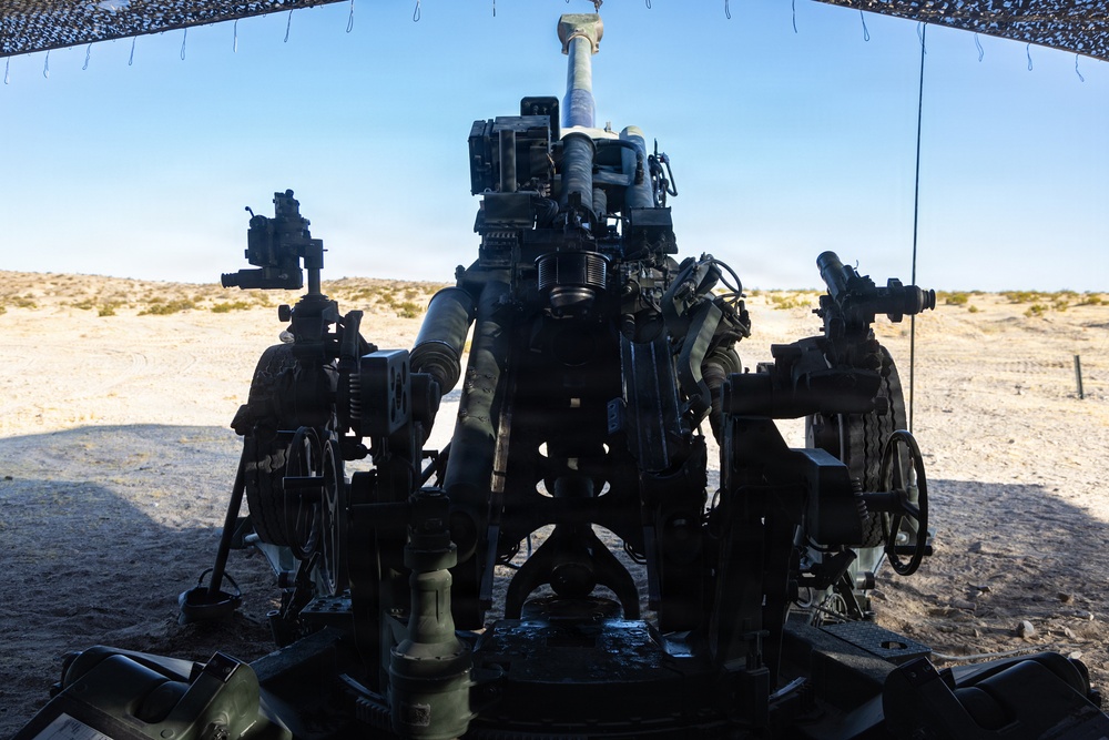 Marines with 3/11 conduct an observation shoot during SLTE 4-26