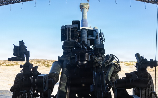 Marines with 3/11 conduct an observation shoot during SLTE 4-26