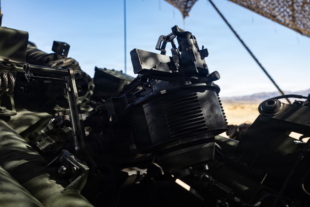 Marines with 3/11 conduct an observation shoot during SLTE 4-26