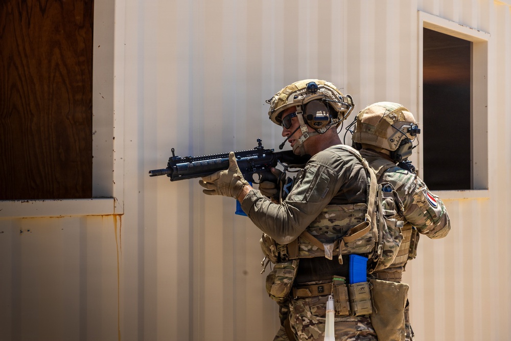 French Marines with 21st Marine Infantry Regiment conduct Range 220 at the Combat Center