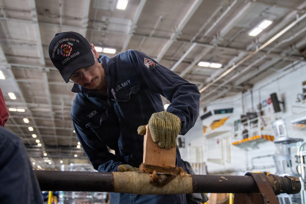 Ronald Reagan Sailors Perform Training for Evaluation