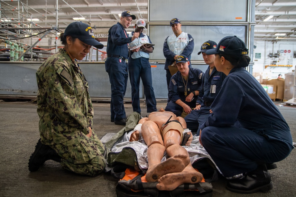 Ronald Reagan Sailors Perform Training for Evaluation