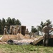 Airmen of the 131st Civil Engineering Squadron and the 139th Civil Engineering Squadron prepare a Forward Opearting Base