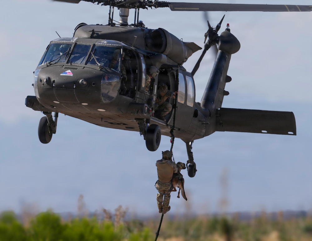 1AD CAB conducts FRIES training with BORTAC in preparation of U.S. southern border support