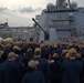 Rear Adm. Christopher Alexander, commander, Naval Surface Force Atlantic (SURFLANT), addresses the crew of USS Ted Stevens (DDG 128).