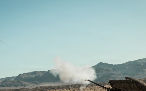 Marines with 3/11 conduct an observation shoot during SLTE 4-26