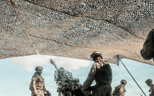 Marines with 3/11 conduct an observation shoot during SLTE 4-26