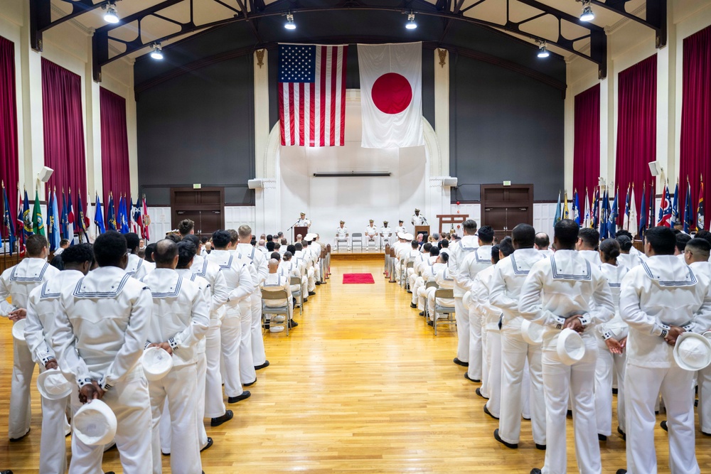 USS Dewey (DDG 105) holds change of command ceremony on Commander, Fleet Activities Yokosuka, Japan