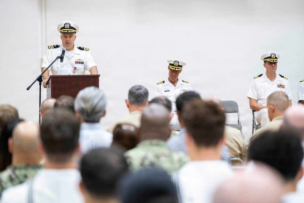 USS Dewey (DDG 105) holds change of command ceremony on Commander, Fleet Activities Yokosuka, Japan