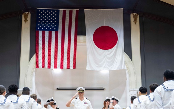 USS Dewey (DDG 105) holds change of command ceremony on Commander, Fleet Activities Yokosuka, Japan