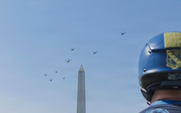 Navy Parachute Team Demonstration at Freedom 250 celebration in Washington, D.C
