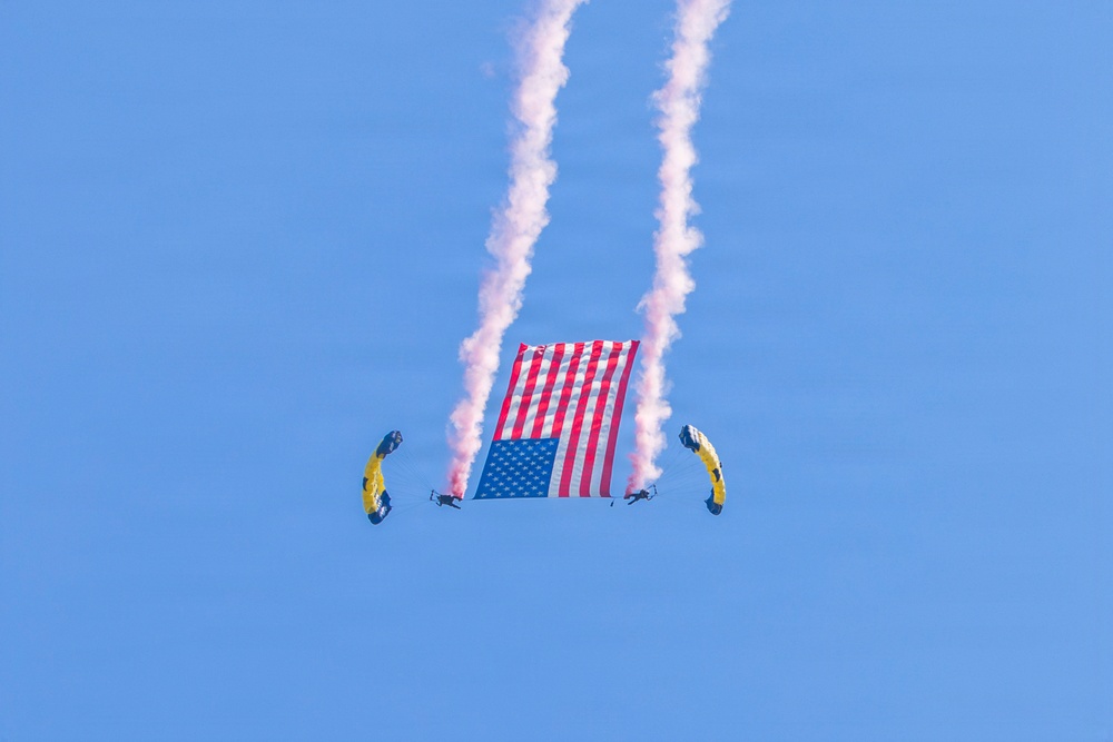 Navy Parachute Team Demonstration at Freedom 250 celebration in Washington, D.C