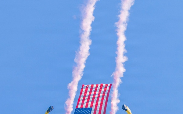 Navy Parachute Team Demonstration at Freedom 250 celebration in Washington, D.C