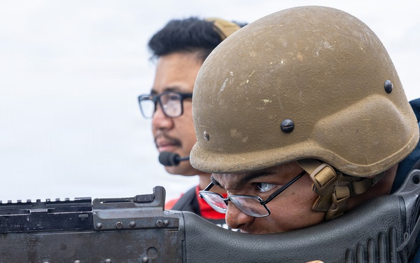 USS John Paul Jones Conducts Crew Served Weapons Training
