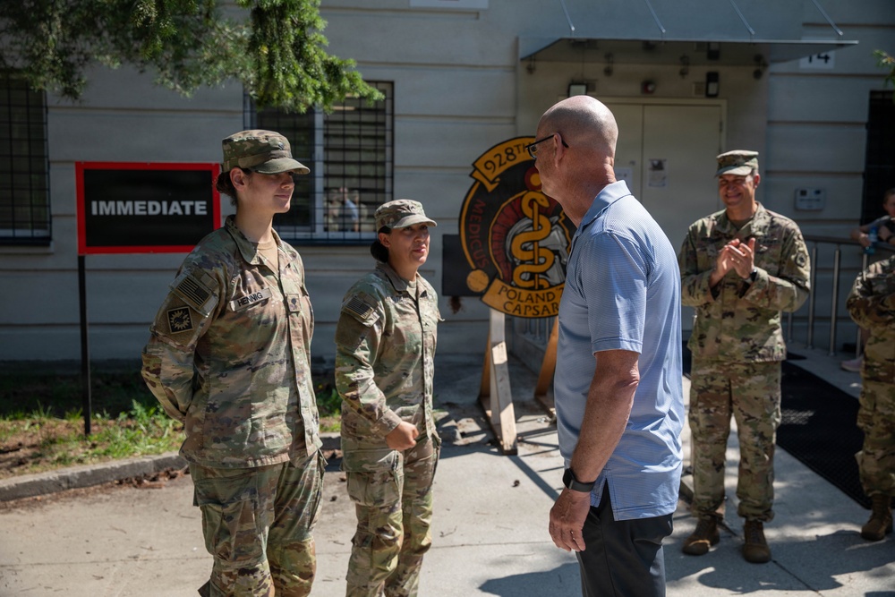 68th Theater Medical Command visit 928th Medical Company Support Area