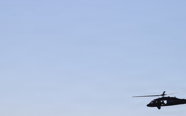 Testing helicopter crews on aerial gunnery