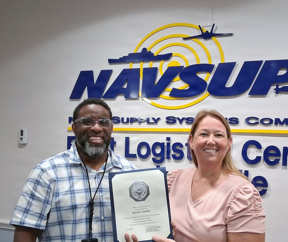 Kelvin Burke recognized for 25 years of dedicated federal service