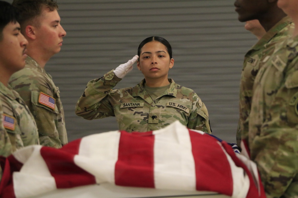 N.C., Va. National Guard Soldiers train on military funeral honors basics