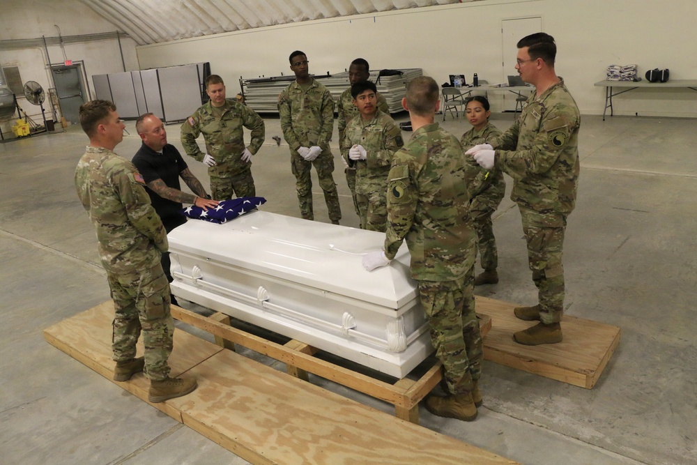 N.C., Va. National Guard Soldiers train on military funeral honors basics