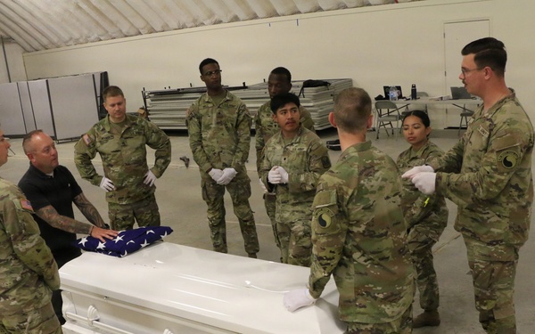 N.C., Va. National Guard Soldiers train on military funeral honors basics