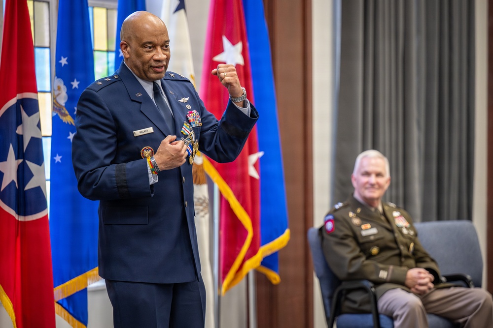 Walker retires from military service, concluding 35-year career