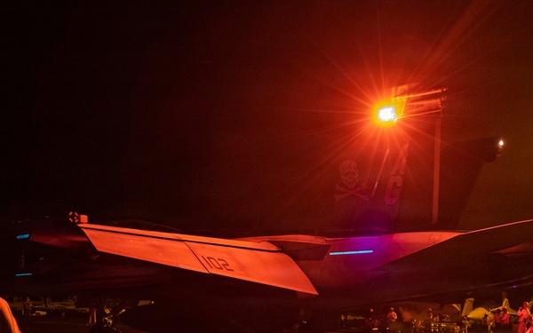 USS George H.W. Bush Conducts Night Flight Operations