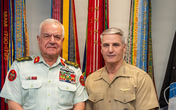 VCJCS Gen. Christopher J. Mahoney meeting with the CJCS Jordanian Armed Forces, Gen. Yousef Hnaity