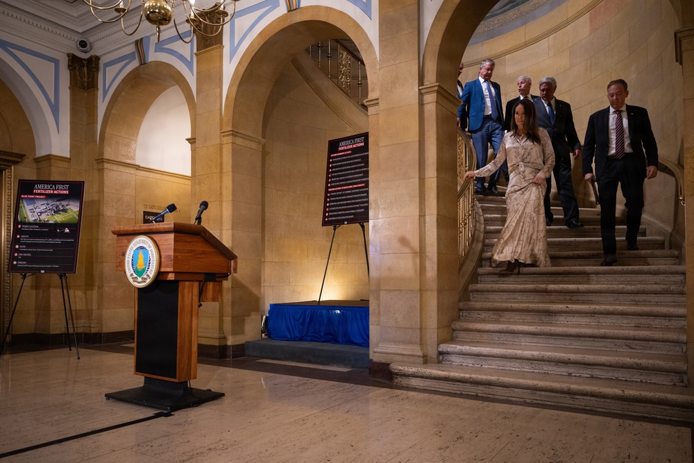 USDA press conference discussing fertilizer policy, May 19, 2026.