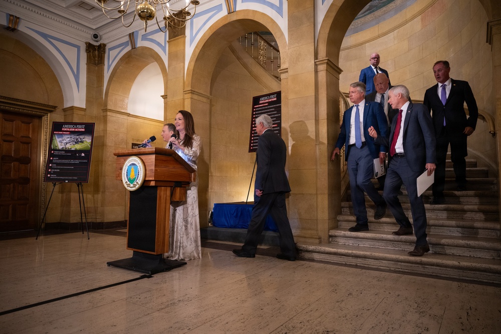 USDA press conference discussing fertilizer policy, May 19, 2026.