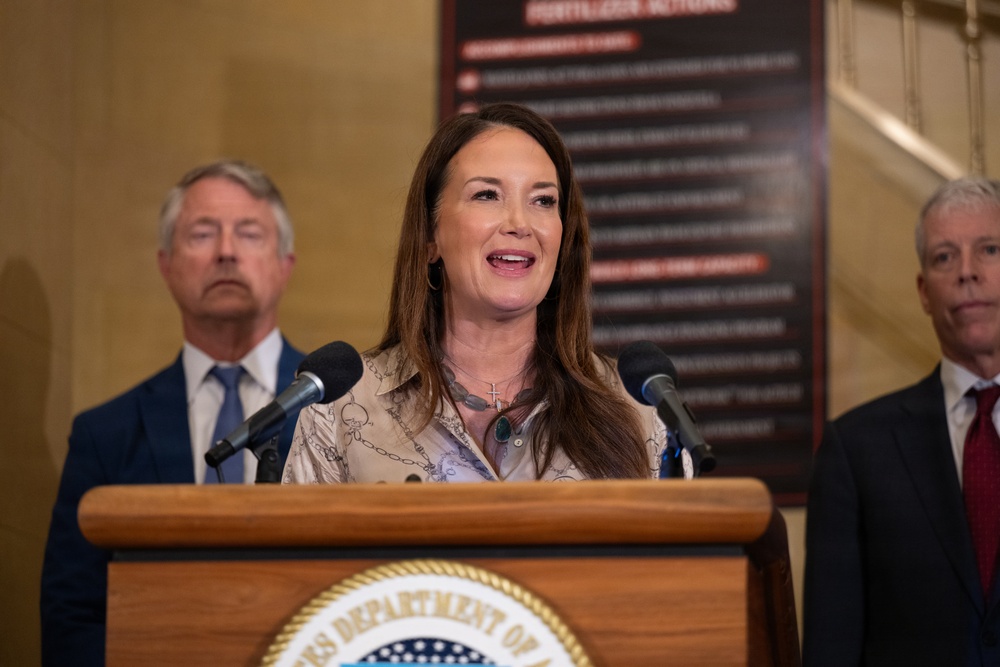USDA press conference discussing fertilizer policy, May 19, 2026.