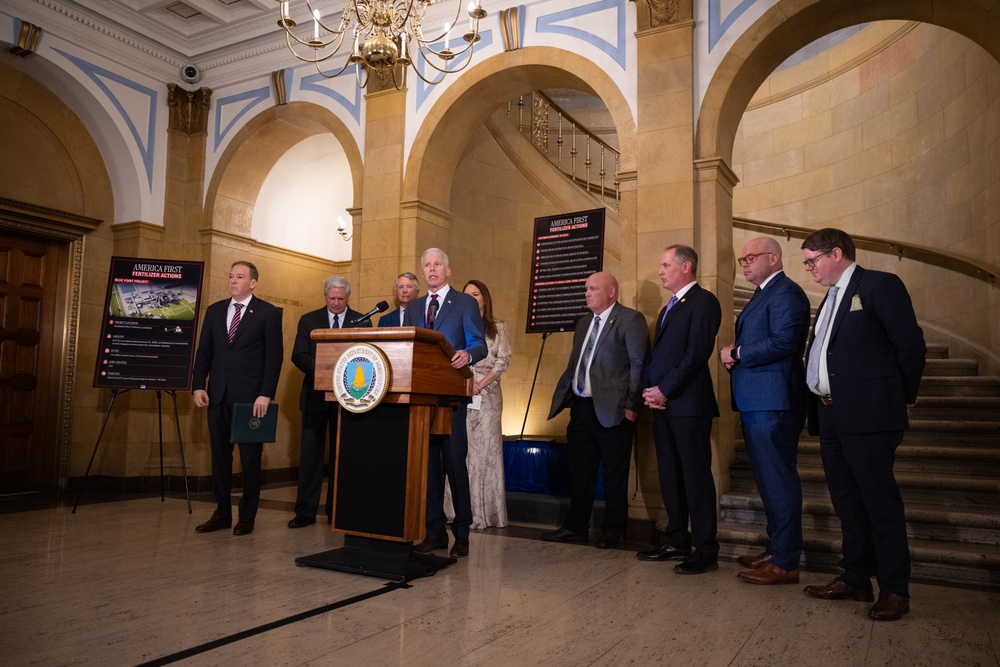 USDA press conference discussing fertilizer policy, May 19, 2026.