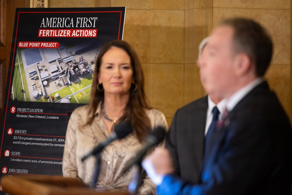 USDA press conference discussing fertilizer policy, May 19, 2026.