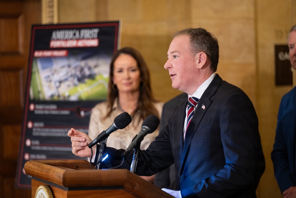 USDA press conference discussing fertilizer policy, May 19, 2026.