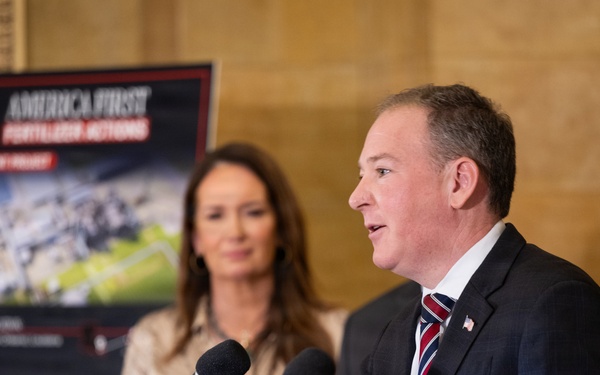 USDA press conference discussing fertilizer policy, May 19, 2026.