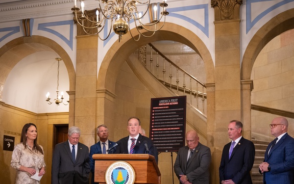 USDA press conference discussing fertilizer policy, May 19, 2026.