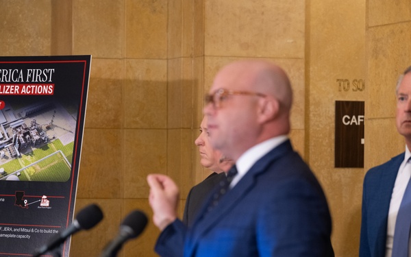 USDA press conference discussing fertilizer policy, May 19, 2026.