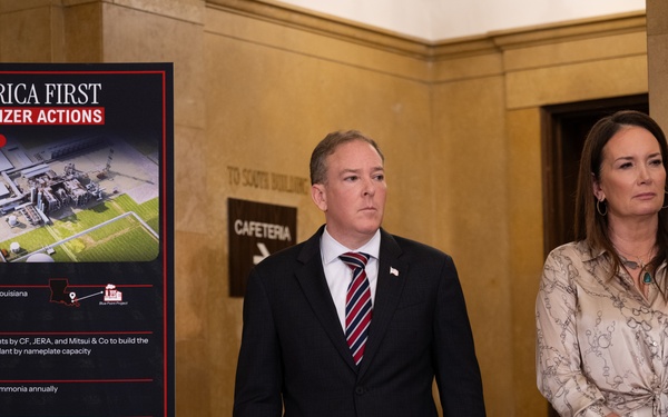 USDA press conference discussing fertilizer policy, May 19, 2026.